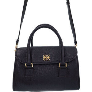 LOEWE Alamo Calfskin Leather Shoulder bag Black